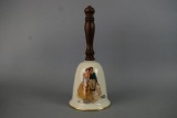 Vintage Gorham Fine China Collection Norman Rockwell Hand Bell