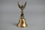 Vintage Disneys Peter Pan Tinker Bell Fairy Brass Miniature Hand Bell