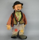 Mid Century Emmett Kelly's Willie The Clown Stuffed Doll