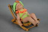 Porcelain Doll With Lounge Chair