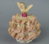 Vintage Irish Dresden Lace Porcelain Figurine