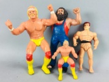 4 Vintage Wrestling Figurines