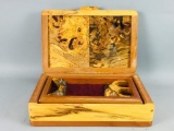 Hand Crafted Wood Burl Jewelry Box