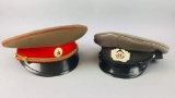 2 Vintage Military Service Hats
