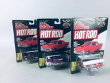 3 Racing Champions Hot Rod Magazine Die Cast Cars