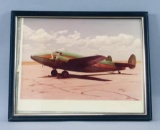Vintage Framed Airplane Photograph