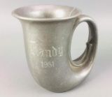 Vintage Pewter Trophy Mug