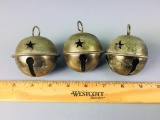 3 Vintage Brass Bells