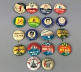18 Vintage Baseball Pin Back Buttons
