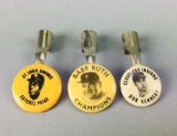 3 Vintage 1950s Celluloid Baseball Pencil Toppers