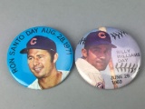 2 Vintage Baseball Pin Back Buttons