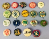 19 Antique And Vintage Pin Back Buttons