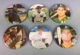 6 Vintage Baseball Pin Back Buttons