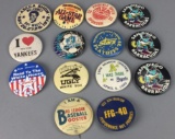 14 Vintage Pin Back Buttons