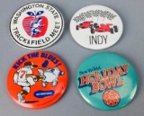 4 Vintage Pin Back Buttons