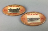 2 Vintage 1936 Exeter Beat Andover Football Pin Back Buttons