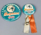 2 Vintage 1984 AFC Champions Florida Dolphins Pin Back Buttons