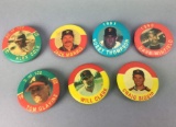 7 Vintage Baseball Pin Back Buttons