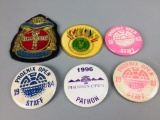6 Vintage Golf Buttons And Patch