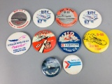 10 Vintage Pin Back Buttons
