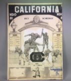 Vintage Sports Calendar California CAL State Bears 1977 Schedule