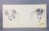 Original ZAR 1978 Sports Calendar Sketch Artwork