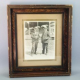 Vintage Framed Black And White Baseball Photo