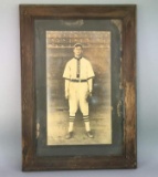 Framed Antique Black And White Baseball Photo
