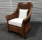 NEW Hand Woven Seagrass Outdoor Wicker Wingback Patio Chair