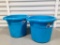 2 18 Quart Blue Buckets