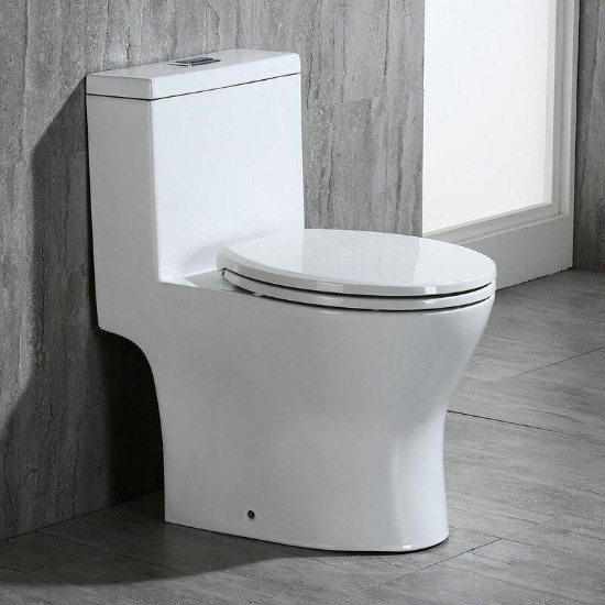 NEW Round One-Piece Toilet With Seat