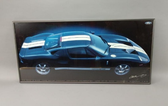 Framed Ford GT Centennial Celebration Autographed Poster