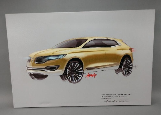 Design Sketch Lincoln MKX Concept Car Side View By Lincoln Design Manager Andrea di Buduo