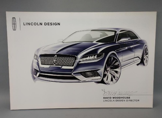 Design Sketch Lincoln Concept Car Front View By Lincoln Design Director David Woodhoouse