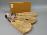 5 NEW Couleur Nature Paris Caravan Collection 3pc Acacia Wood Cutting Board Sets