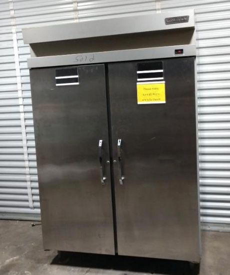Hobart Stainless Steel Double Door Commercial Refrigerator