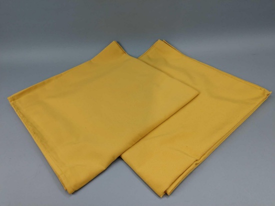 48 NEW Trifecta Linens Yellow 72in X 72in Tablecloths