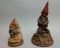 2 Garden Gnome Figurines