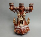 Vintage Terracotta Pottery Candle Holder