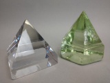 2 Pyramid Paper Weights