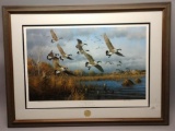 1991 Michael Sieve Limited Edition Duck Art Framed Lithograph