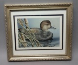 1991 Sherrie Russell Meline Limited Edition Duck Art Framed Lithograph