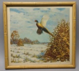 Vintage Where To Now By Richard Bishop Duck Art Framed Lithograph