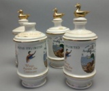 4 Ducks Unlimited Whiskey Bottle Decanters