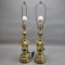 2 Vintage Brass Table Lamps