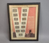 Framed World War II Stamp Collection