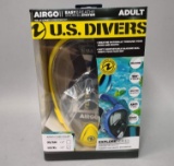 NEW US Divers Explore Series Airgo Easy Breathe Full Face Snorkel Set