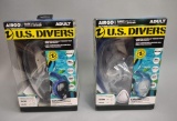 2 NEW US Divers Airgo Easy Breathe Full Face Snorkel Sets