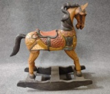 Vintage Carved Rocking Horse