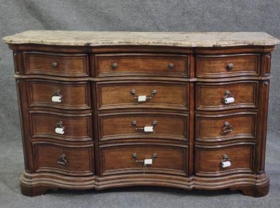 NEW Marble Top 12 Drawer Dresser